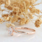 1.0CT Round Brilliant Cut Bypass Style Moissanite Engagement Ring