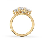 Pear Cut Diamond Two Stone Engagement Ring