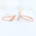 1.50CT Pear Cut Moissanite Halo Bridal Ring Set