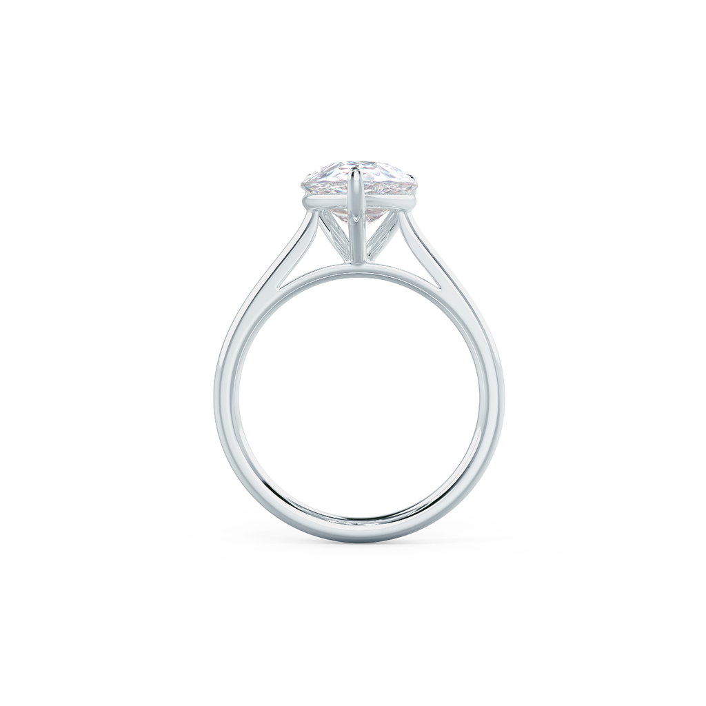 4.0 CT Pear Cut Moissanite Solitaire Engagement Ring