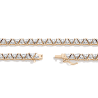 Trillion Cut Moissanite Diamond Tennis Necklace