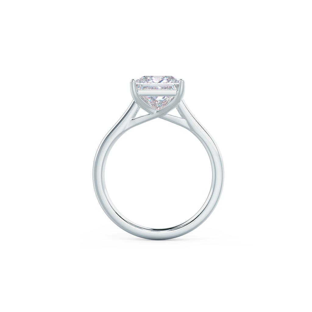 1.0 CT Princess Cut Moissanite Solitaire Style Engagement Ring