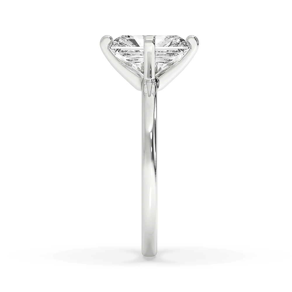 Radiant Cut Diamond Ring In White Gold