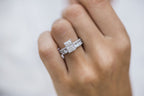 2.0 CT Radiant Cut Moissanite Hidden Halo Engagement Ring