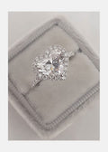 2.0 CT Heart Shape Moissanite Halo Engagement Ring