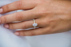 1.85 CT Oval Cut Moissanite Hidden Halo Engagement Ring