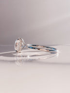 1.50 CT Elongated Cushion Cut Moissanite Hidden Halo Engagement Ring