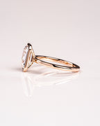 2.50 CT Emerald Cut Diamond Moissanite Bezel Engagement Ring