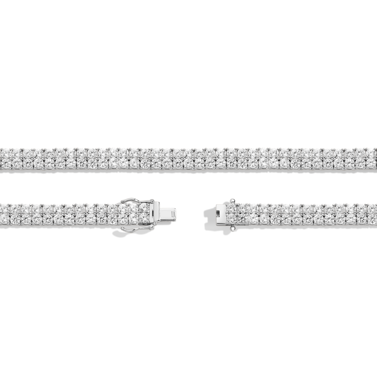 Round Cut Moissanite Diamond Tennis Necklace