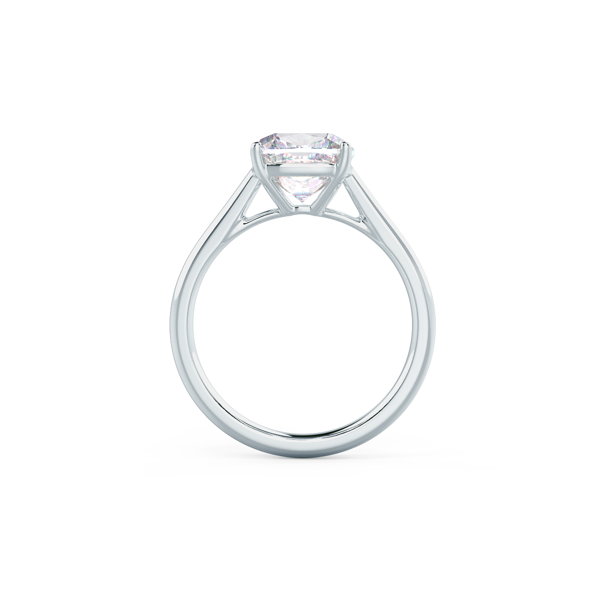 2.25 CT Cushion Moissanite Solitaire Engagement Ring