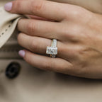 3.70 CT Radiant Cut Moissanite Solitaire Engagement Ring