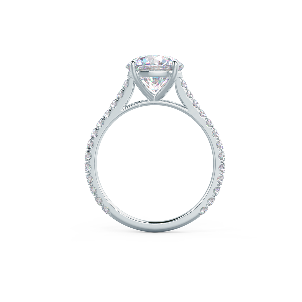 2.0CT Round Moissanite Solitaire Engagement Ring