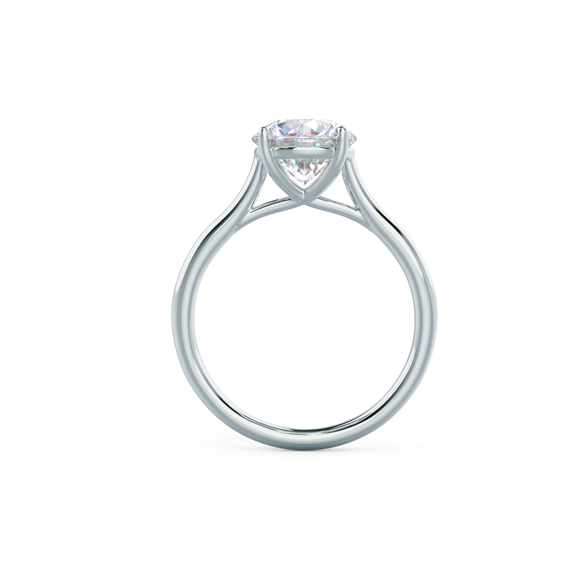 2.75 CT Round Brilliant Cut Moissanite Solitaire Engagement Ring
