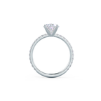 1.75 CT Oval Cut Moissanite Pave Setting Engagement Ring