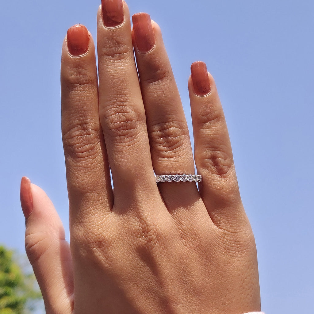 Round Diamond Eternity Band - White Gold
