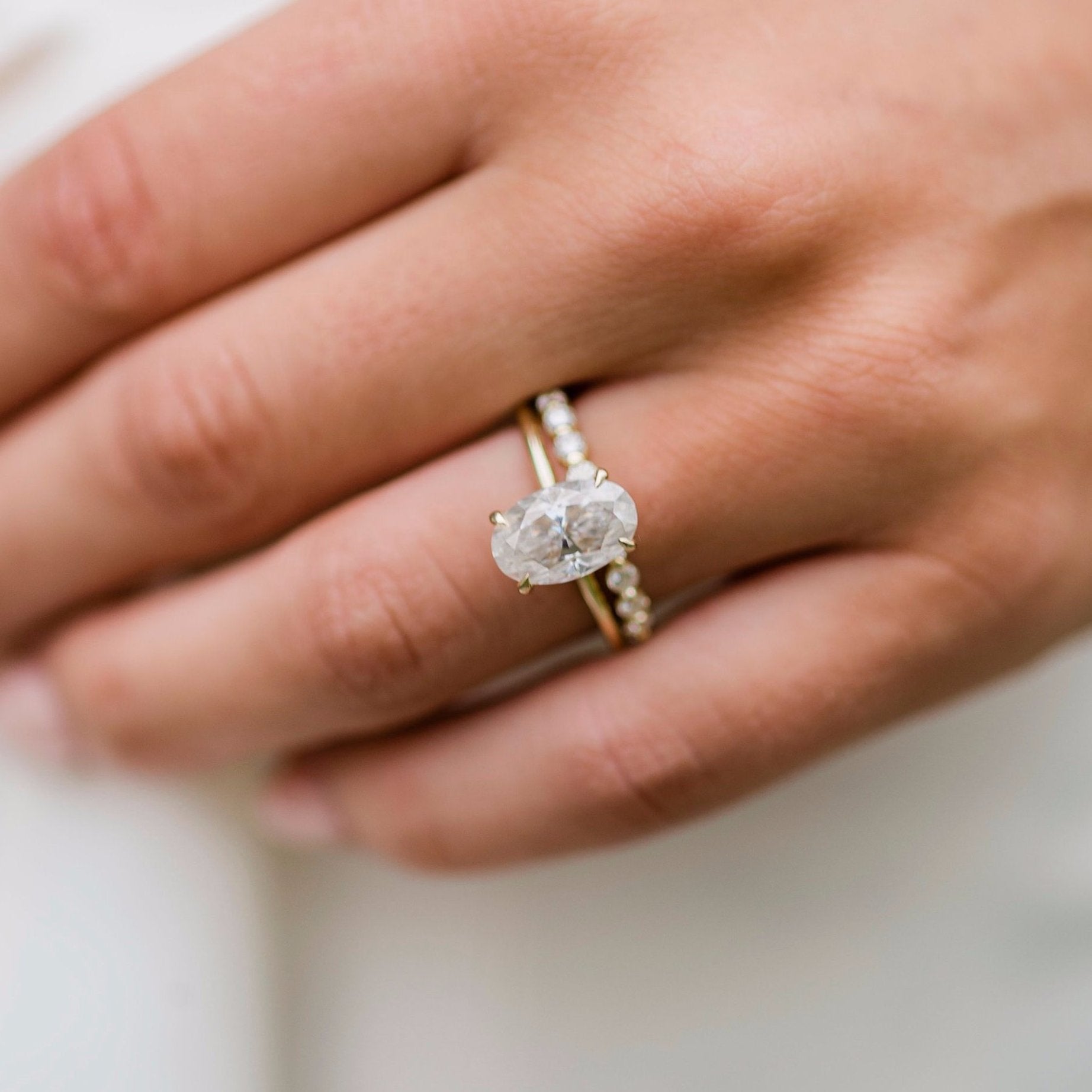 2.80 CT Oval Moissanite Solitaire Engagement Ring