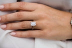 2.60 CT Emerald Moissanite Solitaire Engagement Ring