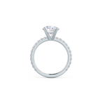 2.25 CT Round Moissanite Solitaire Pave Setting Engagement Ring