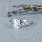 1.50 CT twist Style Moissanite Engagement Ring