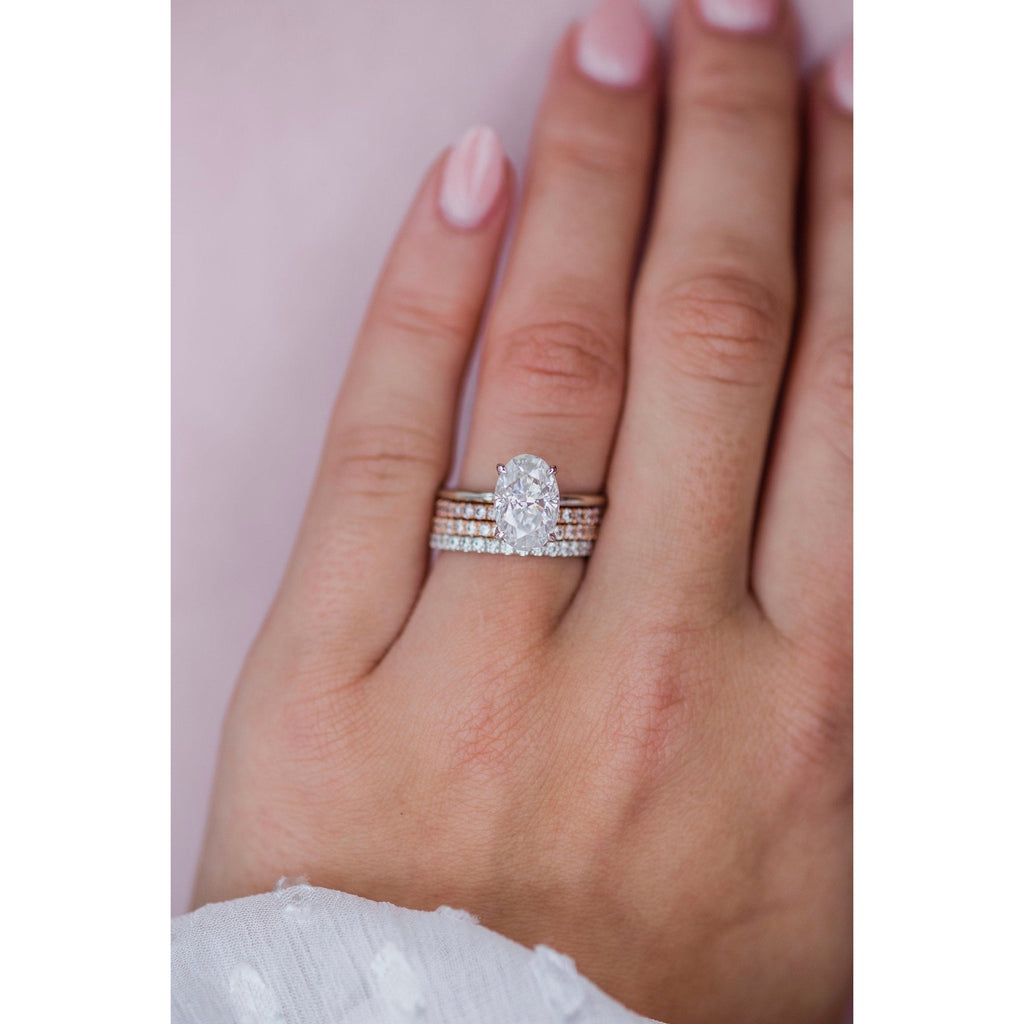 2.70 CT Oval Moissanite Solitaire Engagement Ring