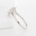 1.50 CT Oval Cut Moissanite Halo Split Shank Style Engagement Ring