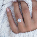 2.70 CT Oval Moissanite Solitaire Engagement Ring
