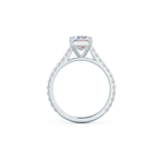 1.75 CT Emerald Cut Moissanite Pave Setting Engagement Ring