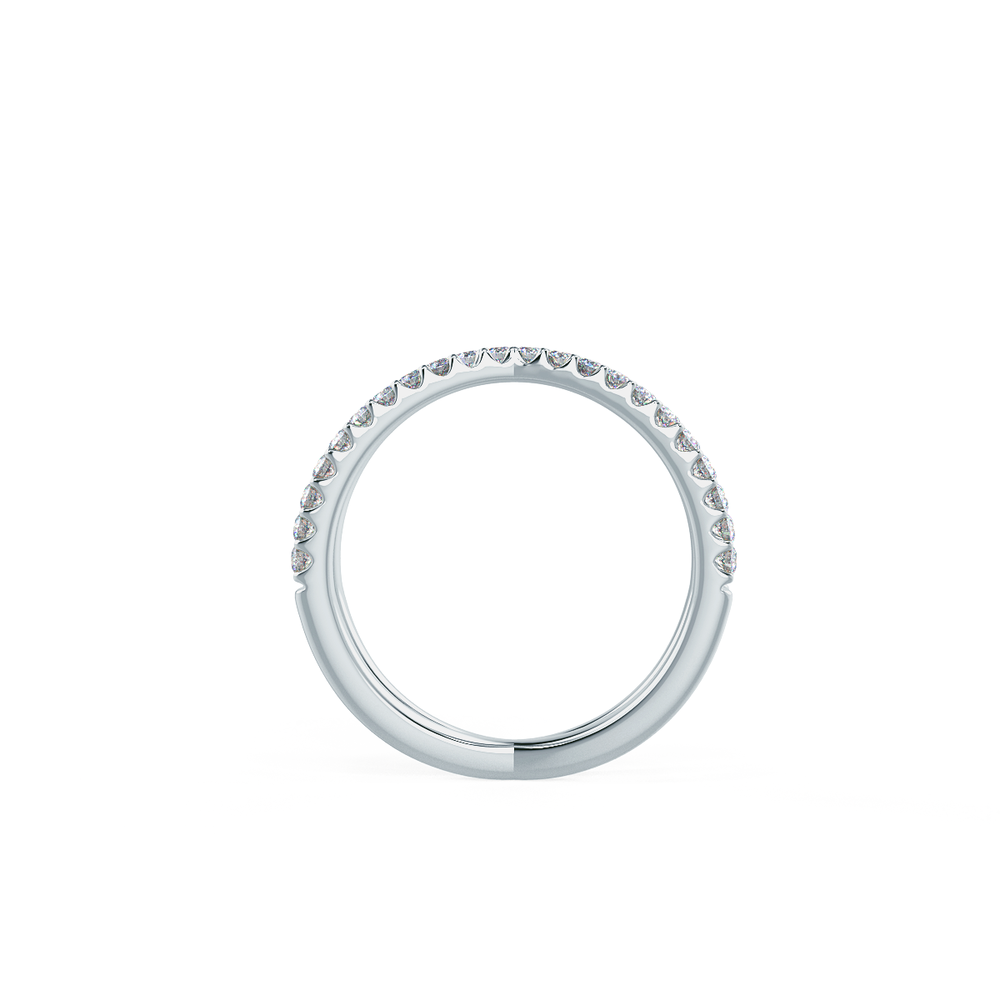 0.50 TCW Round Brilliant Cut Criss Cross Style Moissanite Wedding Band