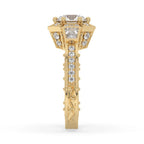 Vintage Diamond Ring with Round Center Stone
