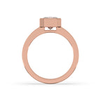 Radiant Cut Diamond Ring In Bezel Setting