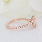 1.65 CT Cushion Cut Moissanite Halo Engagement Ring