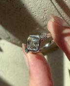 1.50 -3.50  CT Asscher ⁠Cut Lab Grown Diamond Bezel Engagement Ring