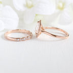 1.50CT Pear Cut Moissanite Halo Bridal Ring Set