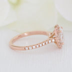 1.50 CT Oval Cut Halo Style Moissanite Engagement Ring