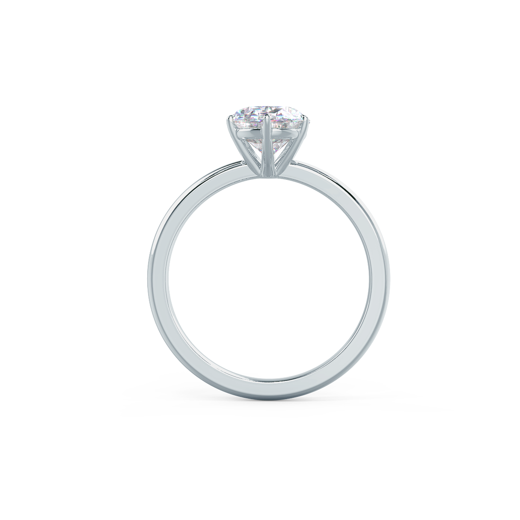 1.50 CT Oval Cut Solitaire Style Moissanite Engagement Ring