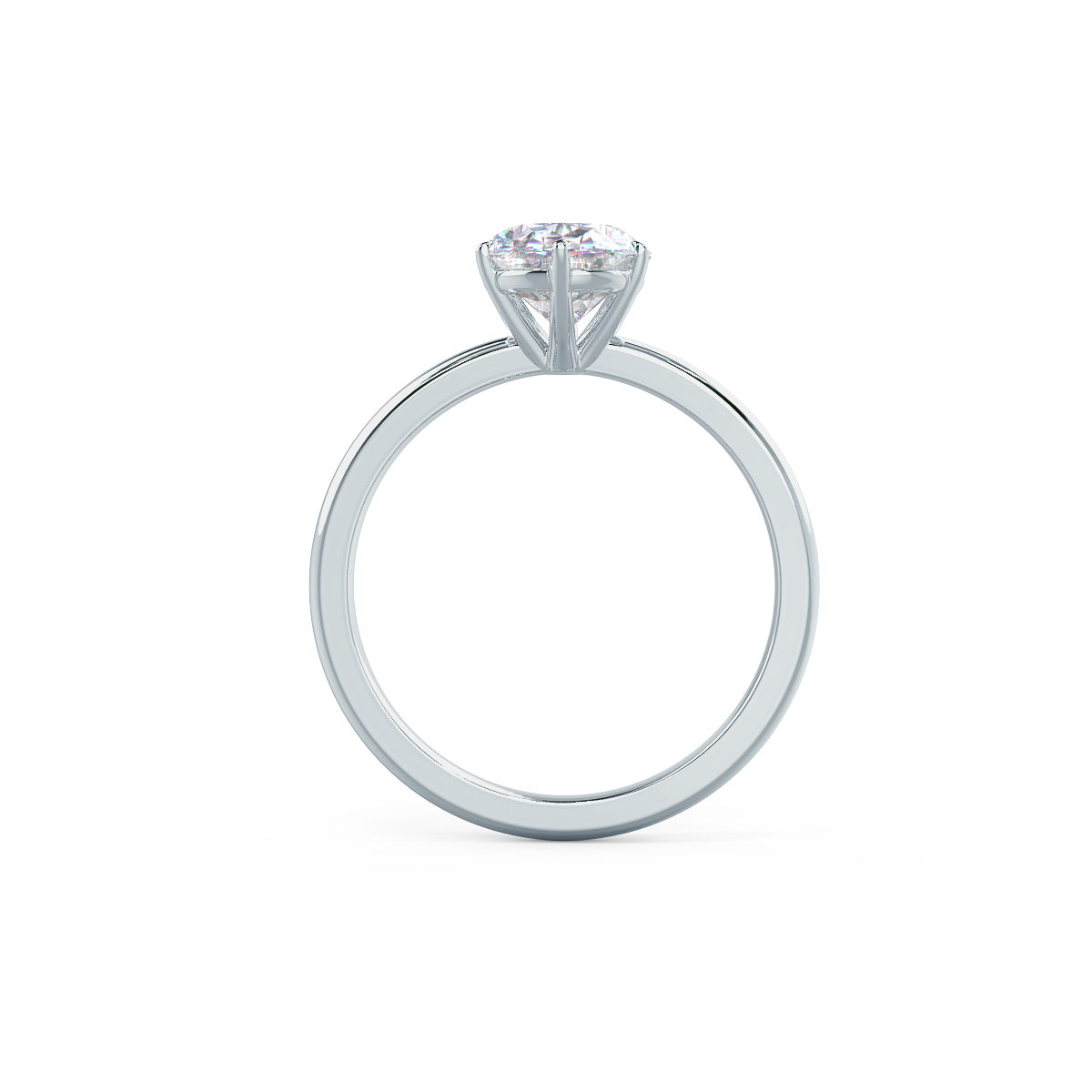 1.50 CT Oval Cut Solitaire Style Moissanite Engagement Ring