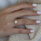 1.90 CT Round Brilliant Cut Split Shank  Moissanite Engagement Ring