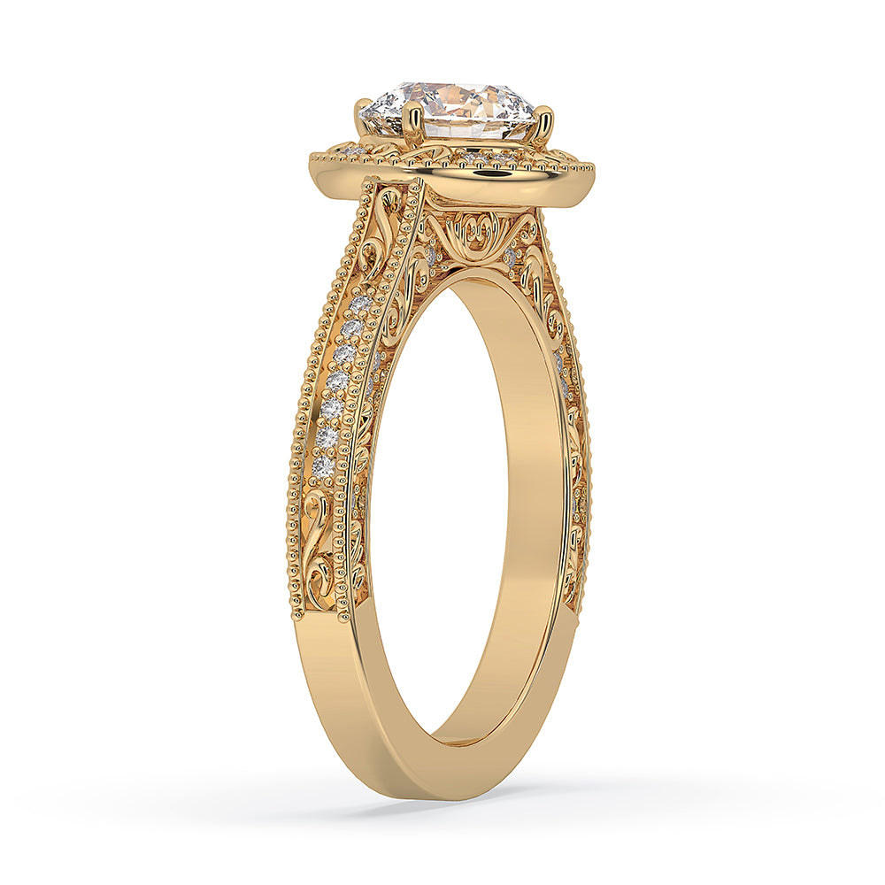 Vintage Diamond Ring In Art Deco Setting