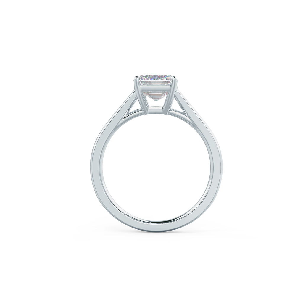 1.75 CT Emerald Cut Moissanite Solitaire Engagement Ring