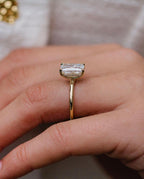 3.0 CT Radiant Cut Hidden Halo Moissanite Engagement Ring