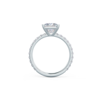 2.0 CT Princess Moissanite Pave Setting Engagement Ring