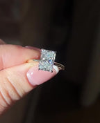 1.0 -3.04 CT Radiant ⁠Cut Lab Grown Diamond Hidden Halo Engagement Ring