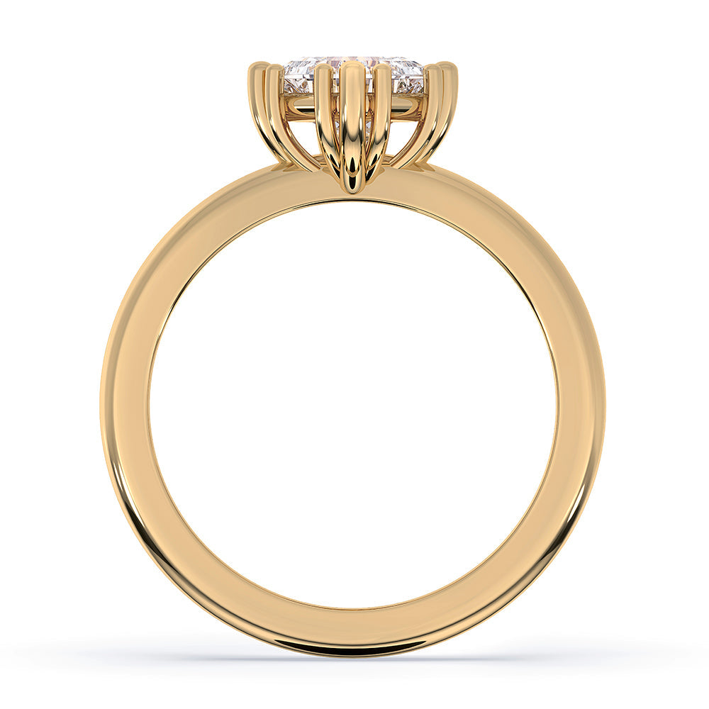 Solitaire Asscher Cut Diamond Ring