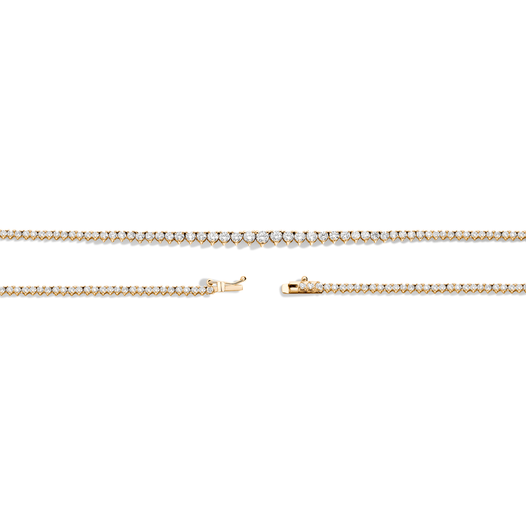 Round Moissanite Diamond Tennis Necklace