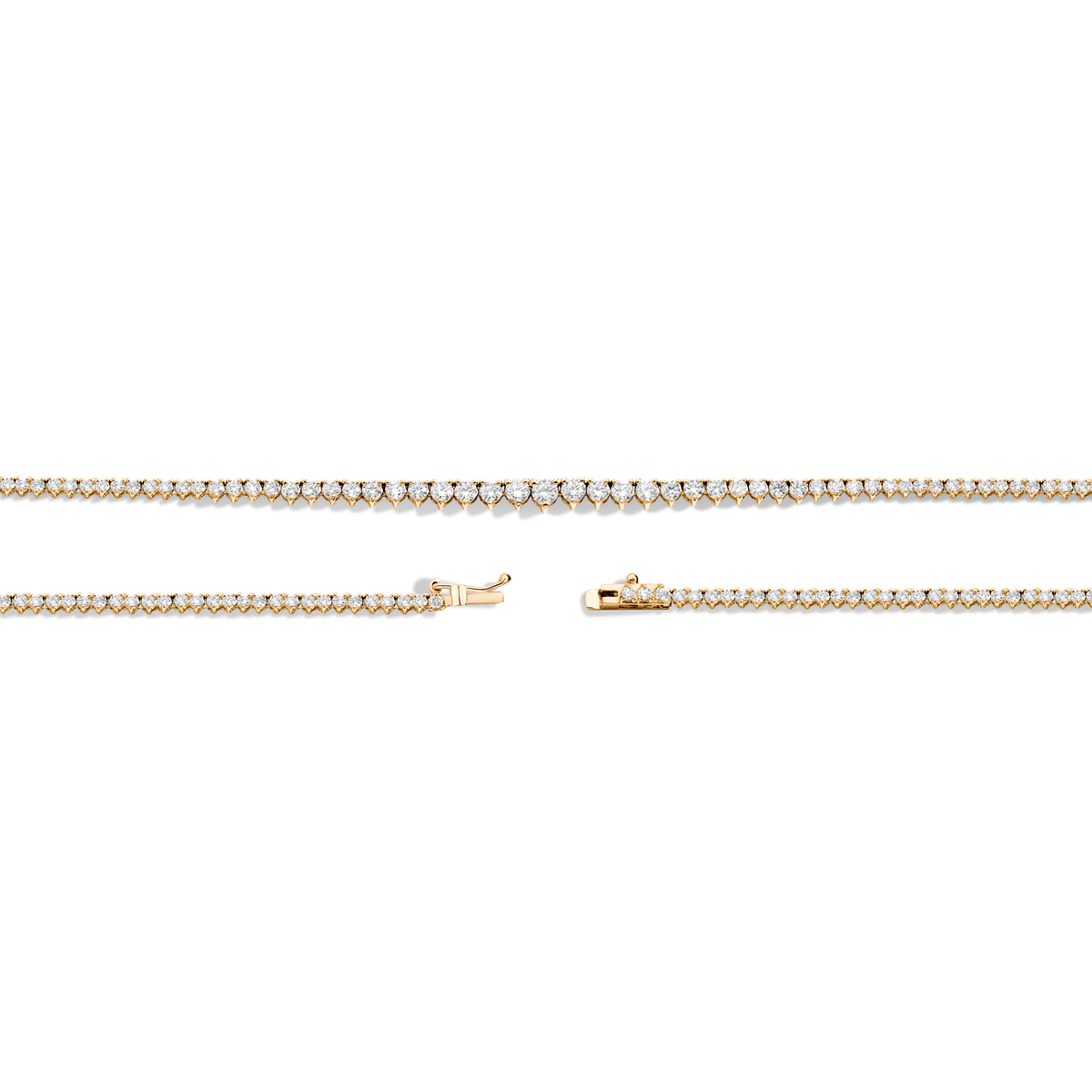 Round Moissanite Diamond Tennis Necklace