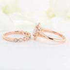 1.50CT Oval Cut Moissanite Halo Bridal Ring Set