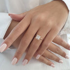 2.13 CT Princess Cut Moissanite Solitaire Engagement Ring