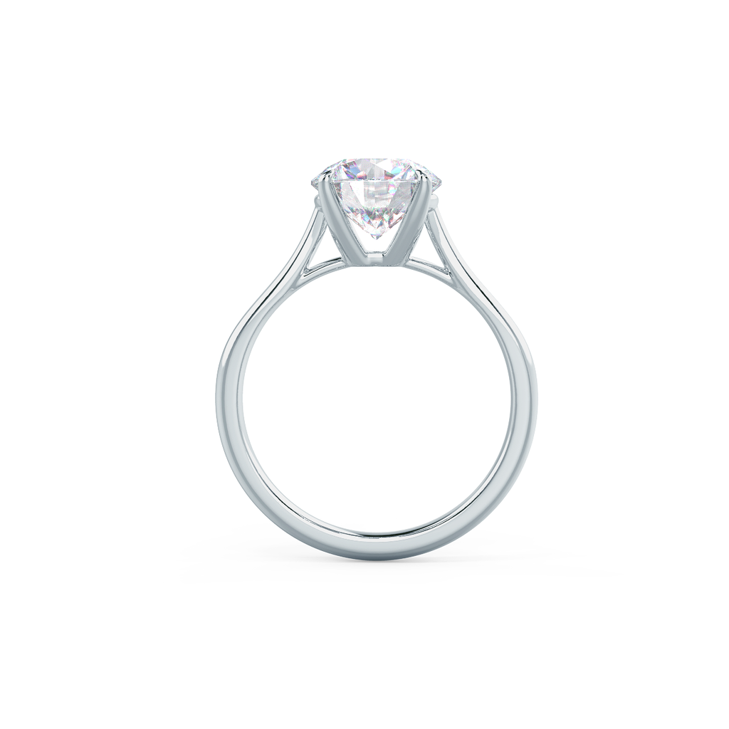 2.0 CT Round Cut Moissanite Solitaire Engagement Ring