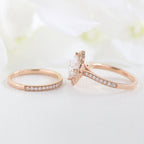 2.30CT Cushion Moissanite Vintage Halo Bridal Ring Set