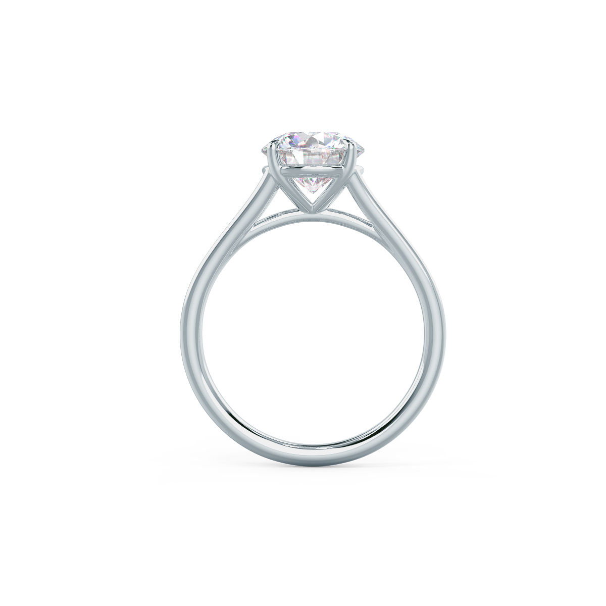 1.50 CT Round Moissanite Solitaire Style Engagement Ring